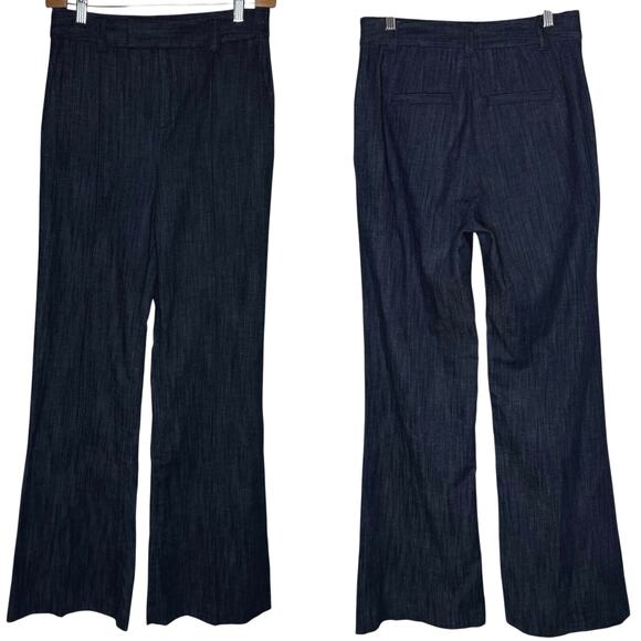 Joie Sylvana High Rise Wide Leg Trouser Jean Pintuck Flare size 2 - Picture 2 of 5